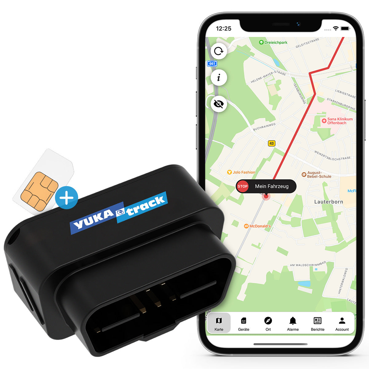 YUKAtrack AIO GPS OBD2 Car Tracker 2G incl. SIM + Date Flat YUKAtrack AIO GPS OBD2 Car Tracker 2G incl. SIM + Date Flat